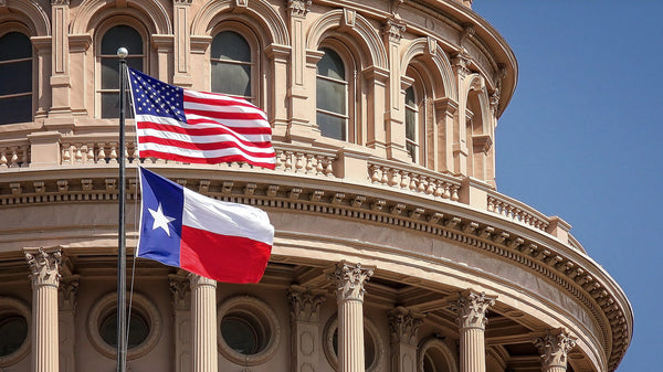 high quality american and texas flags