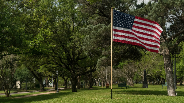 Stab-it flagpole yard flag