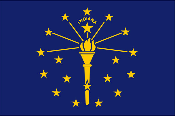 indiana state flag, flag of indiana